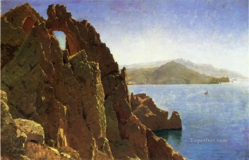 Arco Natural Paisaje de Capri Luminismo William Stanley Haseltine Pinturas al óleo